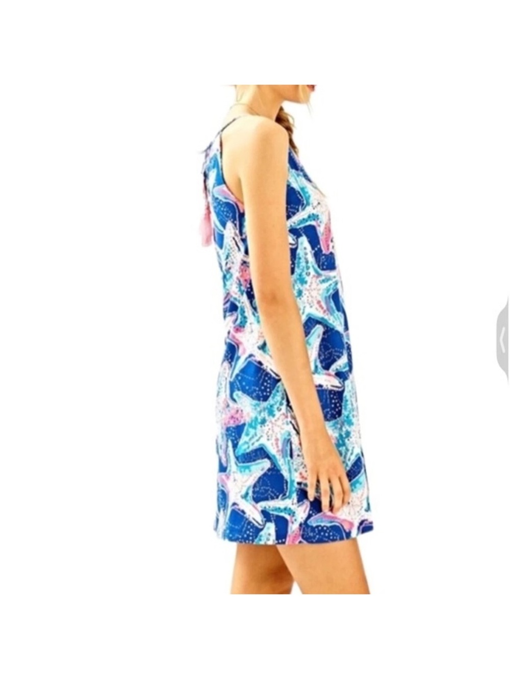 Lilly Pulitzer Margot swing dress size M indigo star struck starfish pink blue - Picture 14 of 14